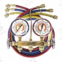 JB INDUSTRIES Manifold Gauge Kit: 2 Valves, 3 Hoses, Series PATRIOT, 3 1/8 in Gauge (MPN 22233L). Key specifications — Product Type: Manifold Gauge Kit; For Refrigerant Type: R-410A; Brand: JB INDUSTRIES; Gauge Boots: No; Sight Glass: No.