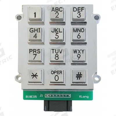 HUBBELL GAI-TRONICS Keypad: Stainless Steel, Keypads, 246/256/276/394AL/398, Silver