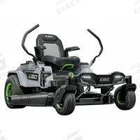 EGO Battery-Powered Riding Lawn Mower Kit: Riding, POWER+, Yard up to 3 acre, Rear-Wheel Drive (MPN ZT4204L). Key specifications — Brand: EGO; Deck Material: Steel; Battery Capacity: 10.0 Ah.