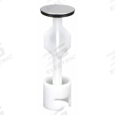 KISSLER Drain Stopper: 1 1/4 in Overall Dia, Plastic, Plastic, Silver - Stoppers & Plugs for Sink Drains