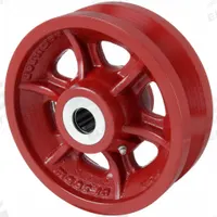 APPROVED VENDOR Track Wheel: 10 in Wheel Dia., 3 in Wheel Wd, 3,000 lb Load Capacity, Steel, Roller (MPN W-10-V-1). Key specifications — attr1099880: No; attr1099886: Red; attr1099891: APPROVED VENDOR.