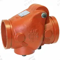 GRUVLOK Check Valve: Swing, Inline Valve Body, 2-Way, 3 in Pipe Size, Grooved End x Grooved End, Std (MPN 2200750061). Key specifications — Connection Type - Side 2: Grooved; Connection Type - Side 1: Grooved; Brand: GRUVLOK.