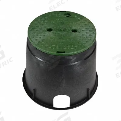 NDS Valve Box: HDPE, Round, 10 in Overall Ht, 9 1/2 in Dia - Valve & Meter Boxes