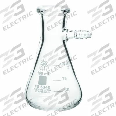 UNITED SCIENTIFIC SUPPLIES Glass Flasks: 100 mL, Colorless, Conical, A - Glass Filtering Flasks