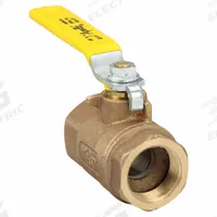 APOLLO Manual Two-Way Ball Valve: 1 1/4 in, Bronze, Straight, FNPT x FNPT, Std Port, Two-Piece, PTFE (MPN 7010601). Key specifications — Brand: APOLLO; Handle: Lever.