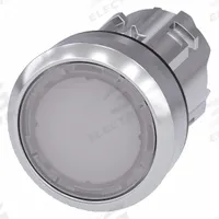 SIEMENS Flush Push Button: 22 mm Mounting Size, Metallic, Maintained (MPN 3SU1051-0AA60-0AA0). Key specifications — Brand: SIEMENS; Action: Maintained; Series: 3SU; Push Button Material Type: Metallic.