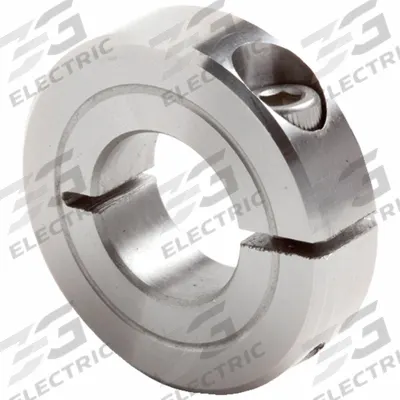 CLIMAX METAL PRODUCTS Shaft Collar: 1-Piece, Inch, Round, Clamp-On, 1 3/16 in Bore Dia - Stainless Steel Recessed-Screw Shaft Collars