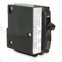 SQUARE D Miniature Circuit Breaker: 40 A, 120/240V AC, Single Phase, 10kA at 120/240V AC, 2 Poles (MPN QOB2401021). Key specifications — Phase: Single; Amps: 40 A; AC Voltage Rating: 120/240V AC; Max. AIR Rating: 10kA at 120/240V AC; For Use With: Square D NQOD Panelboards; Brand: SQUARE D.