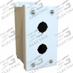 HAMMOND Push Button Enclosure: 22mm, 2 Holes, Carbon Steel, NEMA 12/13 (MPN MPB2LG). Key specifications — Brand: HAMMOND; Environments & Applications: Oil-Tight and Dust-Tight.