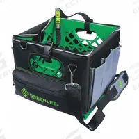 GREENLEE Tool Bag: 13 in W x 13 in D x 11 in H, Black, Polyester, 11 Pockets, 11 Inside Pockets (MPN 0158-28). Key specifications — Color: Black; Brand: GREENLEE; Material: Polyester.