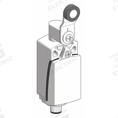 TELEMECANIQUE SENSORS Limit Switch: 90°, Roller Lever, XCKD, 0.22 in Roller Wd - Roller Lever-Arm Limit Switches