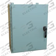 HAMMOND Enclosure: Steel, 30 in x 24 in x 12 in, NEMA 12/13/3R/4, Solid Cover, Hinged (MPN HW302412GYHK). Key specifications — Closure Method: Handle; Brand: HAMMOND; Knockouts: Not Included.