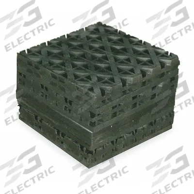 AIRLOC Vibration Isolator Pad: Neoprene, Smooth Pad Top, 6 in Lg, 6 in Wd, 11/16 in Ht - Vibration-Isolating Pads & Sheets