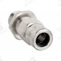 Liquid-Tight Conduit Fitting: Nickle Plated Brass, 3/4 in Trade Size, Non-Insulated, Straight (MPN TMC2-075099NB). Key specifications — Insulated: Non-Insulated; Box Connection: 3/4 in MNPT; Hazardous Location Rating: Class III, Division 1 and 2; Brand: APPLETON ELECTRIC.