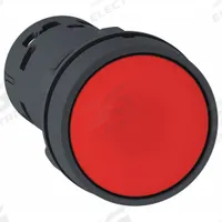 SCHNEIDER Flush Push Button: Red, 22 mm Mounting Size, Non-Metallic, Momentary (MPN XB7NA45). Key specifications — Brand: SCHNEIDER; Action: Momentary; Series: XB7; Push Button Material Type: Non-Metallic.