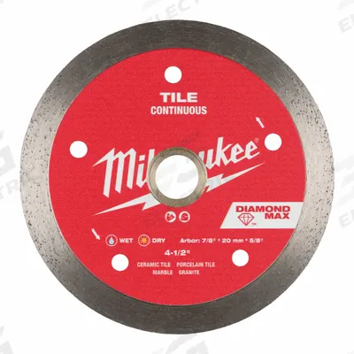 MILWAUKEE Diamond Saw Blade: Granite/Marble/Tile, 4 1/2 in Blade Dia. - Tile-Cutting Blades