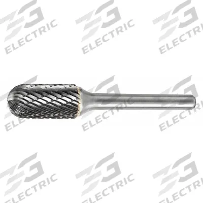WIDIA METAL REMOVAL Carbide Bur: Ball-Nosed Cylinder, SC-1L6, Double Cut, 1/4" x 5/8" Head - Double-Cut Ball-Nosed Cylinder Burs