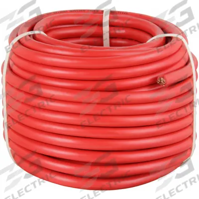 WESTWARD Battery Jumper Cable: 1 ga, 100 ft Cable Lg, Red - Cut to Length Jumper Cables