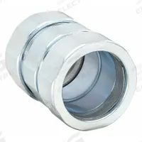RACO Compression Coupling: Steel, 1/2 in Trade Size, 1 13/32 in Overall Lg, RMC, Concrete Tight (MPN 1822). Key specifications — Compatible Conduit Type: RMC; Brand: RACO.