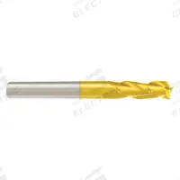 APPROVED VENDOR Square End Mill: Carbide, TiN Coated, 3 Flute, 1" Mill Dia, 1-1/2" LOC, 4" OAL (MPN 205-001271)