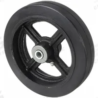 APPROVED VENDOR Caster Wheel: 8 in Wheel Dia., 2 in Wheel Wd, Rubber, 600 lb Load Rating, Iron, Std (MPN 2RZJ9). Key specifications — attr1111770: Iron; attr1111778: Black; attr1111764: APPROVED VENDOR.