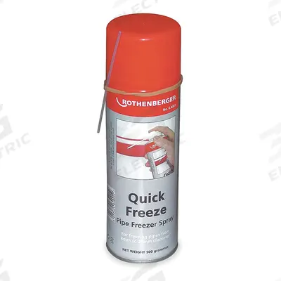 ROTHENBERGER Pipe Freezing Spray: 5/16 in Min Steel Pipe Size, 1 in Max Steel Pipe Size - Pipe Freezing Sprays & Gels