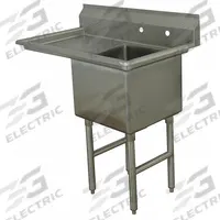 ADVANCE TABCO Scullery Sink: 1 Bowls, 43 in Overall Ht, 50 1/2 in Overall Lg, 29 1/2 in Overall Wd (MPN FC1-2424-24L-X). Key specifications — Brand: ADVANCE TABCO.