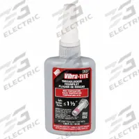 VIBRA-TITE High-Strength Threadlocker: 137, Red, High-Temp Resistant, 1.69 fl oz, Bottle, 1 EA (MPN 13750)