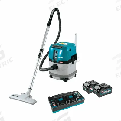 MAKITA Portable Cordless Shop Vacuum Kit: Cordless, Std, Dry/Wet, 4 gal Tank - Makita Cordless Dust Extractors