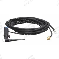 MILLER ELECTRIC TIG Torch Package: Air-Cooled, A-150, 25 ft, Rubber, 2-Piece, 17FV (MPN WP-17FV-25-2). Key specifications — Brand: MILLER ELECTRIC; Manufacturer Part Number: WP-17FV-25-2; Neck Type: Flexible; Power Cord Material: Rubber; Gas Valve (Table): With.