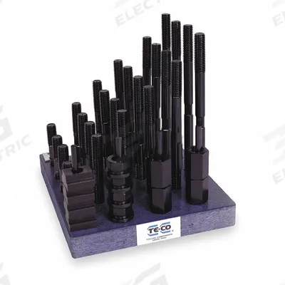 TE-CO Machine Clamping Kit: For 5/8 in T-Slot, 1/2"-13 Stud - T-Slot Nut & Stud Kits