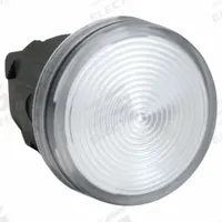 SCHNEIDER ELECTRIC Pilot Light Head: 22 mm Panel Mounting Hole Dia, White, Fresnel, LED, XB4 Series (MPN ZB4BV013S). Key specifications — Brand: SCHNEIDER; Compatible Lamp Module Type: Universal LED Module; Compatible with Series: XB4.