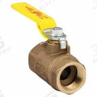 APOLLO Manual Two-Way Ball Valve: 1 1/4 in, Bronze, Straight, FNPT x FNPT, Std Port, Two-Piece, PTFE (MPN 7014664). Key specifications — Brand: APOLLO; Handle: Lever.