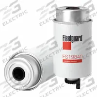 FLEETGUARD Automotive Fuel Filter: 14 3/16 in Overall Lg, 3 5/16 in Outside Dia, 1/2 in Inside Dia (MPN FS19840). Key specifications — attr1137520: BF7674-D; attr1137521: FS19840; attr434022: FLEETGUARD; attr1017113: General Motors.