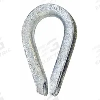CROSBY Wire Rope Thimble: 3/16 in Compatible Rope Dia, Galvanized Steel/Stainless Steel, Steel (MPN 1037274). Key specifications — Material: Steel; Brand: CROSBY; Finish: Galvanized.