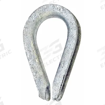 CROSBY Wire Rope Thimble: 3/16 in Compatible Rope Dia, Galvanized Steel/Stainless Steel - Thimbles