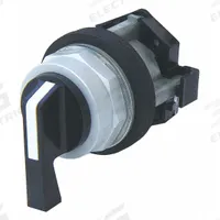 EATON Selector Switch: 30 mm Panel Mounting Size, 2 Positions, Extended Lever, 2NC/2NO, Metallic (MPN HT8JDH3AF1Q1). Key specifications — AC Contact Rating: 10 A @ 600 V; Action: Maintained/Maintained; Cam: 3A; DC Contact Rating: 5 A @ 250 V; Hazardous Location Specification: Not Rated; Operator Head Material: Polymer; Operator Head Type: Long-Handled Knob; Operator Illumination: Non-Illuminated.