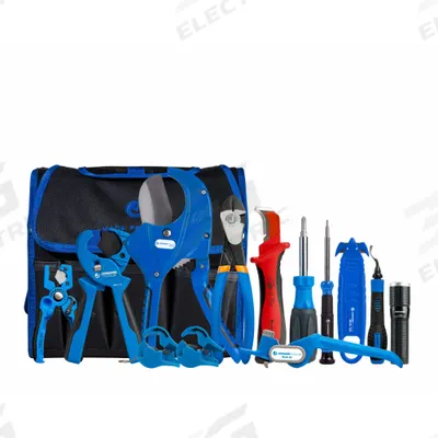 JONARD TOOLS Fiber Duct Kit: Fiber Duct Tool Kit, 14 Pieces, 64 mm Max Duct Dia. - Fiber Optic Cable Cutter Kits