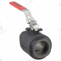 KECKLEY Manual Two-Way Ball Valve: 2 in, Carbon Steel, Straight, FNPT x FNPT, Full Port Ball Port (MPN BVS2THFCSRGSL-200). Key specifications — Brand: KECKLEY; Handle: Locking Lever.