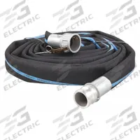 Water Discharge Hose: 1 1/2 in Hose Inside Dia., 125 psi, Black, 1-1/2 in x 1-1/2 in Fitting Size (MPN RD150-25CE-G). Key specifications — Temp. Range: -25° to 200°F; Hose Color: Black; Brand: CONTINENTAL.