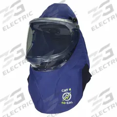 NATIONAL SAFETY APPAREL Hood: 4 PPE CAT, 40 cal/sq cm ATPV, Pyrad ( 9.5 oz ), Lift Front, Navy (MPN ARC40H). Key specifications — Size: Universal; Garment Material: Pyrad; Includes: Hard Hat; Brand: NATIONAL SAFETY APPAREL; Hood Window Type: Face Shield Fitted; Ventilated: Yes; Lift Front: Yes; Color: Navy.