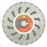 HUSQVARNA Diamond Saw Blade: Block/Brick/Concrete/Iron/Metal/Rebar/Stone, 16 in Blade Dia., Wet/Dry (MPN NXS-16). Key specifications — attr1097734: Wet/Dry; attr1097738: Power Cutter; attr1097751: HUSQVARNA.