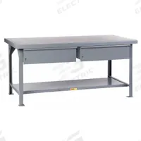 LITTLE GIANT Workbench: Fixed Ht, Steel, 72 in x 36 in, 10,000 lb Overall Load Capacity, Gray (MPN WW-3672-2HD). Key specifications — Brand: LITTLE GIANT.