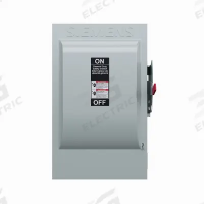 Siemens Safety Switch: Fusible, 200 A, Single Phase, 240V AC, Galvanized Steel - Fusible Safety Switches
