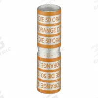 APPROVED VENDOR Open Barrel Splice: 3/0 AWG Wire Size, Orange Code, 2.27 in, Copper Barrel, 50 Die (MPN 22EZ37). Key specifications — Die Code: 50; Brand: APPROVED VENDOR; Color Code: Orange.