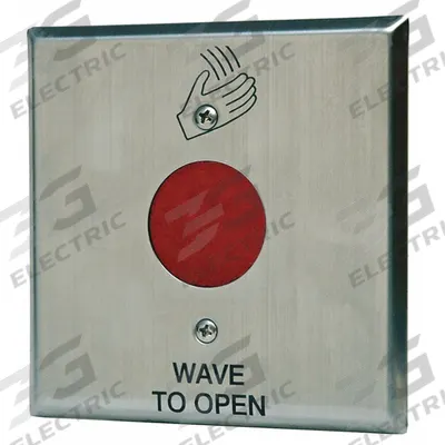 MS SEDCO Wave-to-Open Touch Plate: 4 in Ht, 1 1/4 in Dp, 1 5/16 in Wd, ADA Compliant - Wave-to-Open Exit Devices