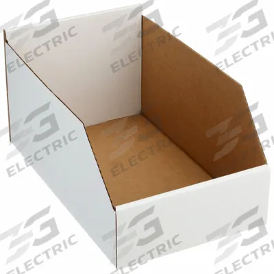 PACKAGING CORPORATION OF AMERICA Corrugated Shelf Bin: 17 in Overall Lg, 10 1/4 in x 8 1/2 in - Light-Use Cardboard Shelf Bins