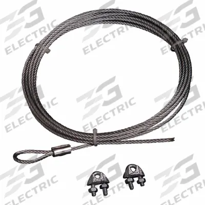 JAN FAN Safety Cable: Safety Cable, 30 in Lg, 1/2 in Wd - Mounting Brackets