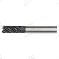 WIDIA HANITA Square End Mill: Carbide, AlTiN Coated, 5 Flute, 10 mm Mill Dia, 22 mm LOC, 76 mm OAL (MPN 57N810004MT)