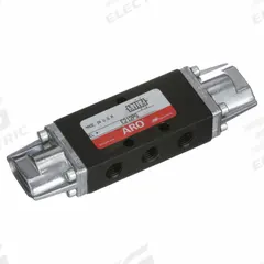 ARO Pilot Air Control Valve: E Series, Four-Way / Two-Position, 5 Ports, 1/4 in Female NPT Pilot (MPN E212PS). Key specifications — attr1086823: E212PS; attr1086857: Spring Return; attr1086869: Spool; attr1086865: Normally Open.